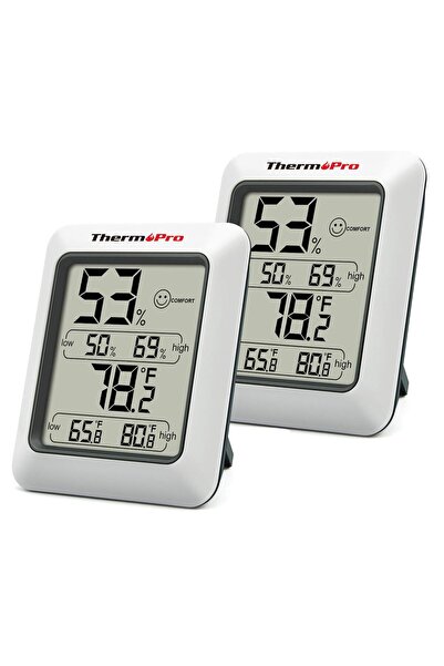 ThermoPro Tp50 Termometre Iç Mekan Dijital Sıcaklık Ve Nem Ölçer - 2 Adet