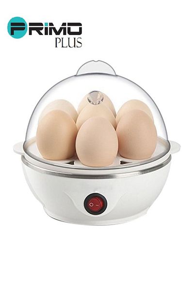 Primo Plus جهاز تبخير البيض 350 وات، أبيض/شفاف