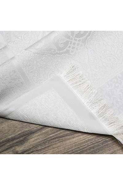 İkranur Gift Silk Nur Taffeta Prayer Rug Gray 68x110 Cm - 300 gr