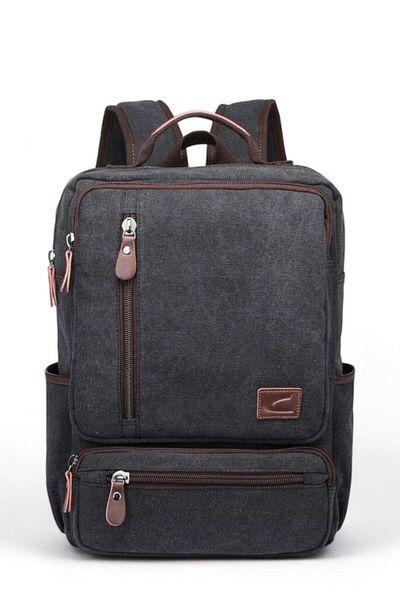 CACTİVE Cactive Canvas Black Fabric Unisex Backpack Ctv1260