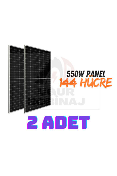 Uğur Bobinaj Güneş Paneli Half Cut 550 Watt Monokristal 144 Hücreli (A) 2 Adet