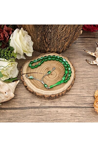 İkranur Зелен броеница – комплект от 33 броеници