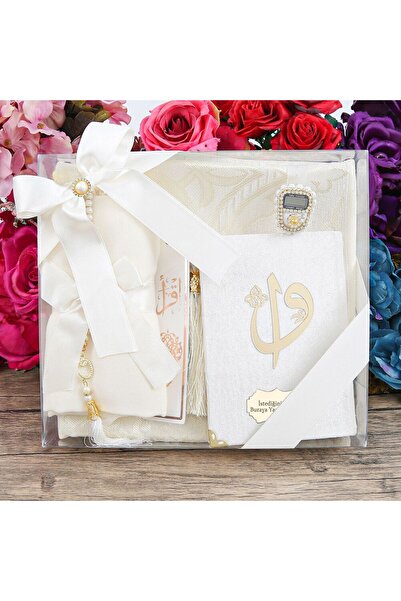 İkranur Kişiye Özel Yasin Kitabı & Lüks Taşlı Zikirmatik & Püsküllü Inci Tesb...