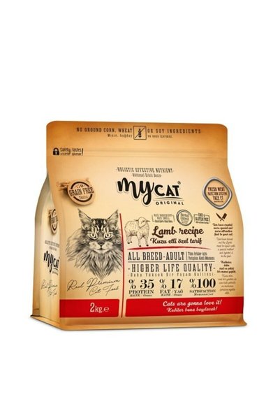 My Cat Mycat Orıgınal Az Tahıllı Kuzu Etli Yetişkin Kedi Maması 2kg