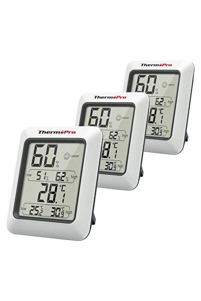 ThermoPro Tp50 Termometre Iç Mekan Dijital Sıcaklık Ve Nem Ölçer - 3 Adet