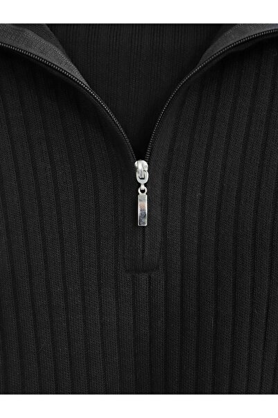 Modamorfo Féltorokú zsinóros kötöttáru szett - fekete