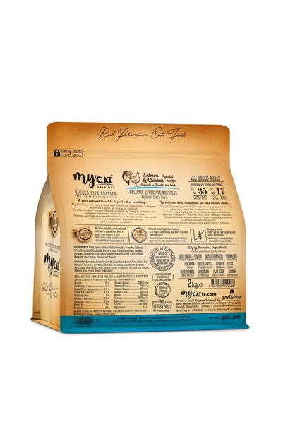 My Cat Mycat Az Tahıllı Somon Balıklı Ve Tavuk Etli Yetişkin Kedi Maması 2kg