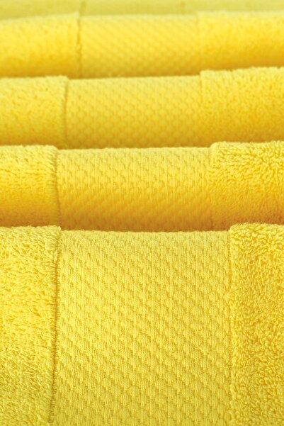 AİRYCOT Yellow 30x30 Set of 6 Hand Towels