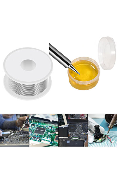 Microcase 60/40 0.75 mm 60gr Lehim Teli 10 gr Lehim Pastası 2'li Set - AL4908