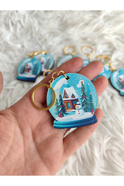 Sevdalı işler Yeni Yıl Hediyesi Kar Küresi Anahtarlık (5 adet)