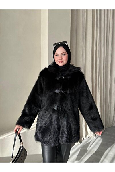 Esvet Store KADIN ÖNDEN KANCALI KÜRK MONT