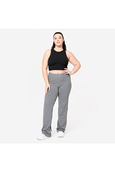 Decathlon Domyos Women's A-Line Cut Sports Leggings - Gray