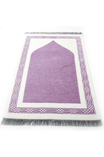İkranur Gift Double Sided Prayer Rug Lilac Cream 70x130 Cm - 450 gr