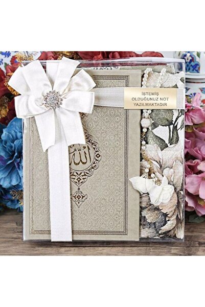 İkranur Anneler Günü Hediyesi Termo Yasin Kitabı, Seccade, Güllü Tesbihli Set...