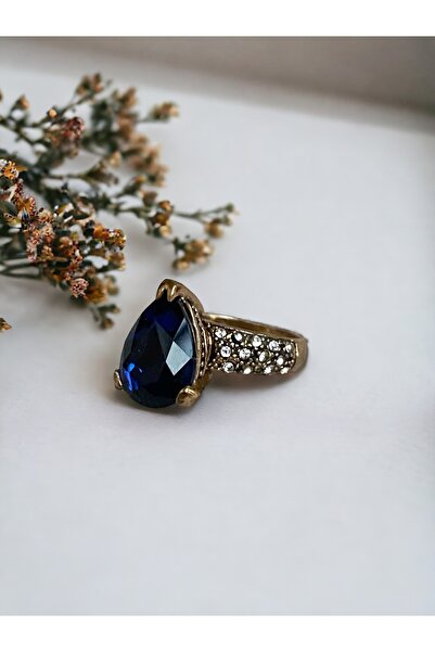 FAYRA ACCESSORIES Elmas Montür Su Damlası Yüzük