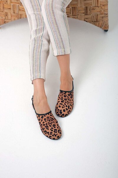 Beyond Leopard Patterned Women's Sandals - BYNDTUK04 Tukka Model