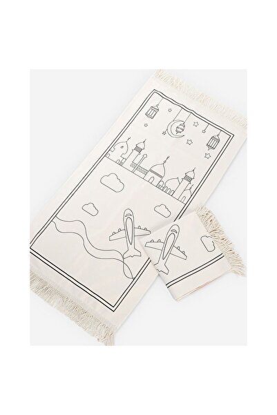 İkranur Boyamalı Yıkanabilir Eğitici Dini Oyuncak Çocuk Seccade Seti Silindir...