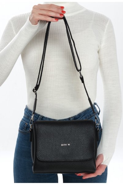 WITH-W Lidded, Multi-Compartment, Adjustable Canvas Strap, Crossbody Bag, Hand and Shoulder Bag Asia
