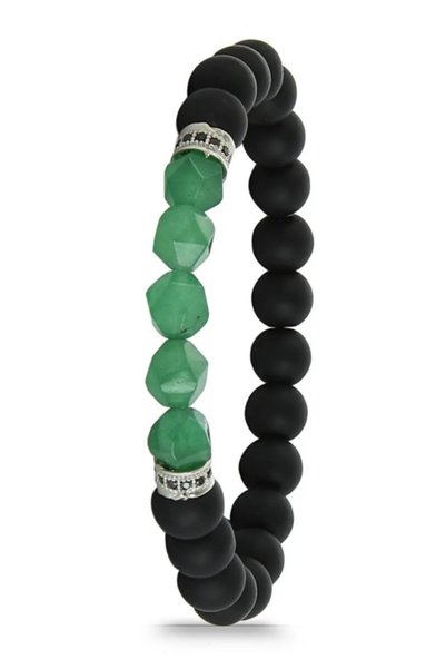 Forentina Green Natural Stone Men's Bracelet Ps1844