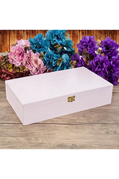 İkranur Özel Tasarım Ahşap Boş Kutu Pembe ( 21x37 Cm )