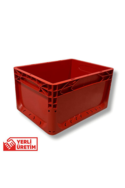 Genel Markalar 1.Kalite Kırmızı Plastik Kasa 40x30x22 cm - Kokusuz Sağlam Pla...