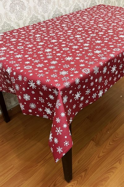 Pimula home Pvc Fiber-Based Erasable Oilcloth Tablecloth_Snow_1096