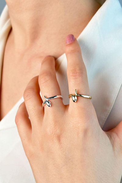 Sose Moda Snake Model Ring - Silver