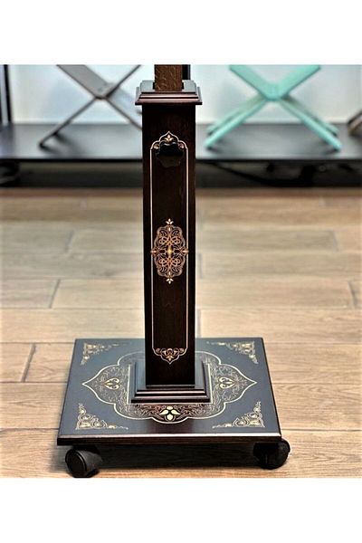 İkranur 90 cm Luxury Patterned Adjustable Mildew Wooden Rahle