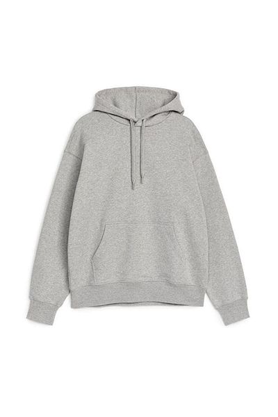 THE WHITE Raised Mr. Hooded Gray Sweatshirt