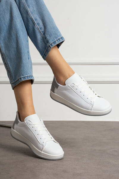 eformoda by emre yılmaz Air22 Model White Gray Women's Sneakers