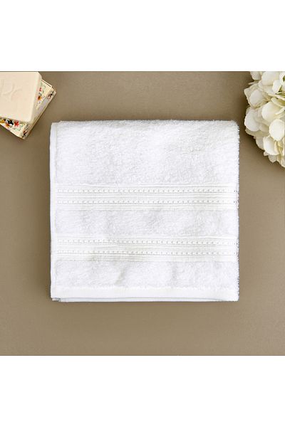 Evidea Soft Porridge Face Towel - White - 50X90 cm