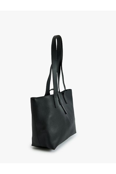 Koton Faux Leather Tote Bag - Handle Detailed