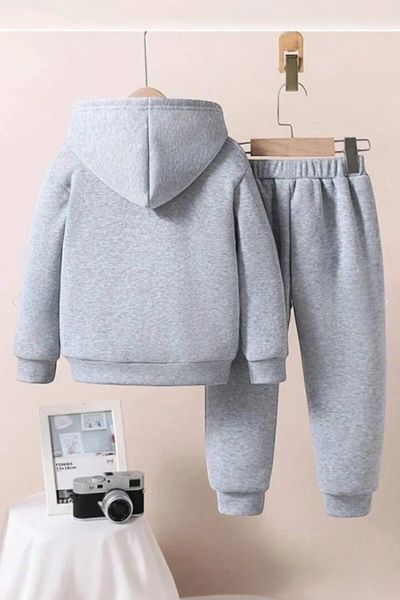 han elegant Unisex Teddy Bear Printed Kids Tracksuit Set