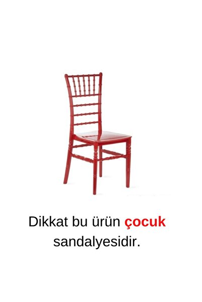 Sağlam Plastik Mandella Trend Çocuk Sandalyesi Kırmızı
