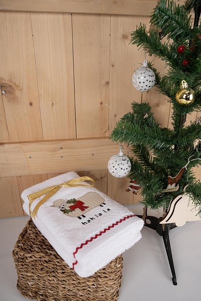 Baveno 45x70 cm Σετ πετσετών 2 τεμαχίων με κεντημένο σχέδιο - 100% βαμβάκι Baveno