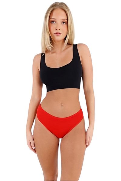 Uniquetrenders Women's Cotton Combed Single Jersey Fabric Bikini Panties Women's Bikini Panties 6 Pieces