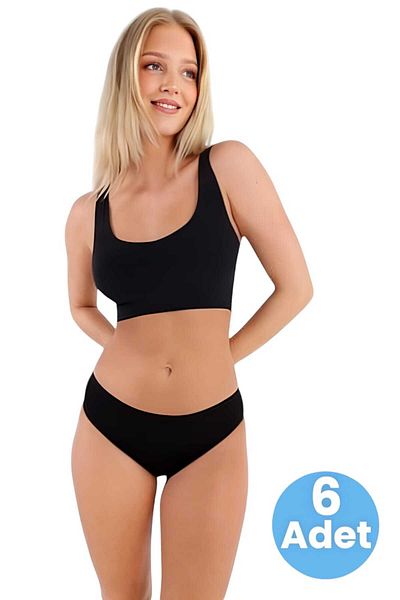 Uniquetrenders Women's Cotton Combed Single Jersey Fabric Bikini Panties Women's Bikini Panties 6 Pieces