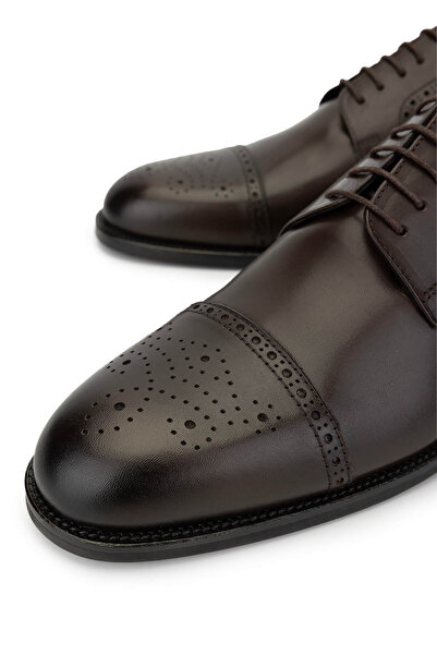 Tamer Tanca Erkek Hakiki Deri Kahverengi Klasik Ayakkabı