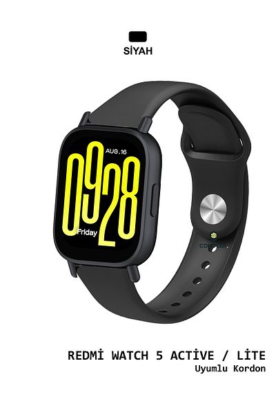 CONOCER ساعة Xiaomi Redmi Watch 5 Active / Lite متوافقة مع حزام سيليكون كلاسيكي مرن عالي الجودة