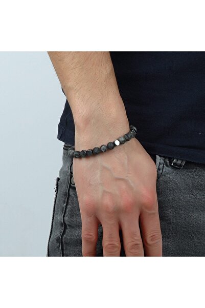 Forentina Gray Natural Stone Men's Bracelet Men - Ps 185300 En