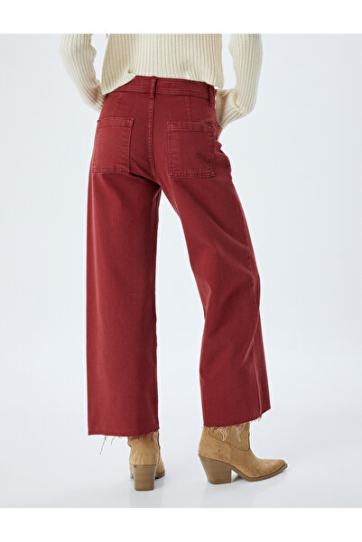 Koton Geniş Kısa Paça Kot Pantolon Standart Bel -  Sandra Jeans