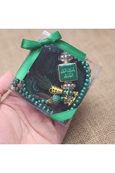 İkranur Deprem Dualı&nazar Ayetli&ayetel Kürsili& Inci Tesbihli Asetat Kutulu Araç Süsü Yeşil