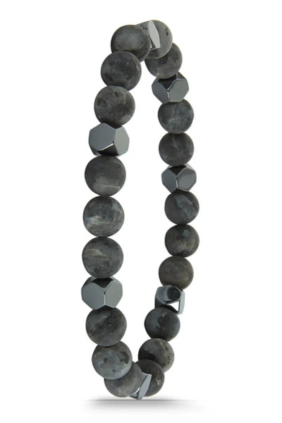 Forentina Gray Natural Stone Men's Bracelet Men - Ps 185300 En
