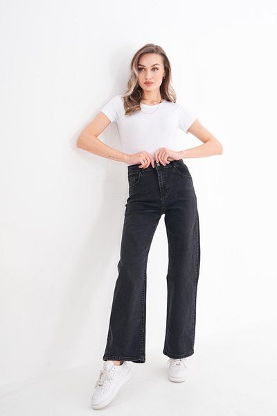 ŞİMAL Women's High Waist Wide Leg Loose, Salas Palazzo Jeans