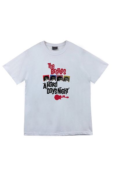 fame-stoned The Beatles Printed Unisex 100% βαμβακερό λευκό μπλουζάκι