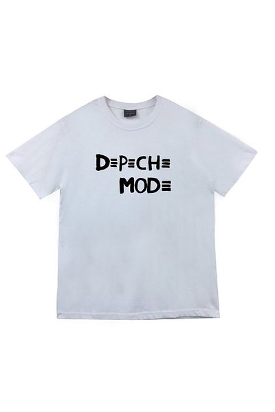 fame-stoned Λευκό μπλουζάκι Depeche Mode Printed Unisex 100% βαμβάκι