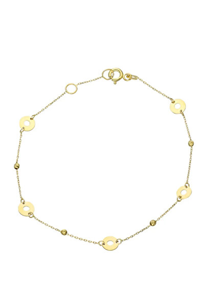 Glorria 14 Ayar Altın Altın Dorika Halka Kadın Bileklik