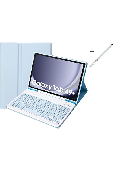 MMP SHOP Samsung Galaxy Tab A9 Plus X210 - Bluetooth-Compatible, Wireless Pen Compartment Keyboard