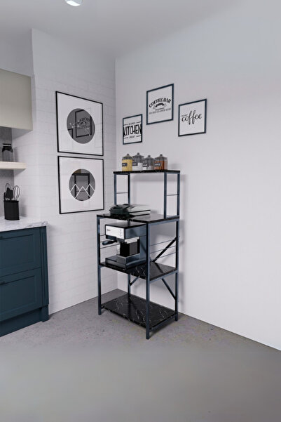 WEWOS HOME Mutfak Bangosu Premium Çok Amaçlı Raf Dolap Düzenleyici Kahve Köşe...