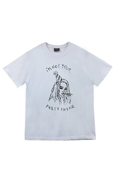 fame-stoned Μπλουζάκι Billie Eilish Printed Unisex 100% Cotton Λευκό T-shirt